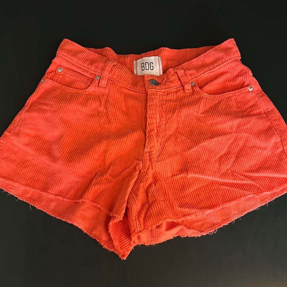 Urban Outfitters Orange Corduroy Shorts